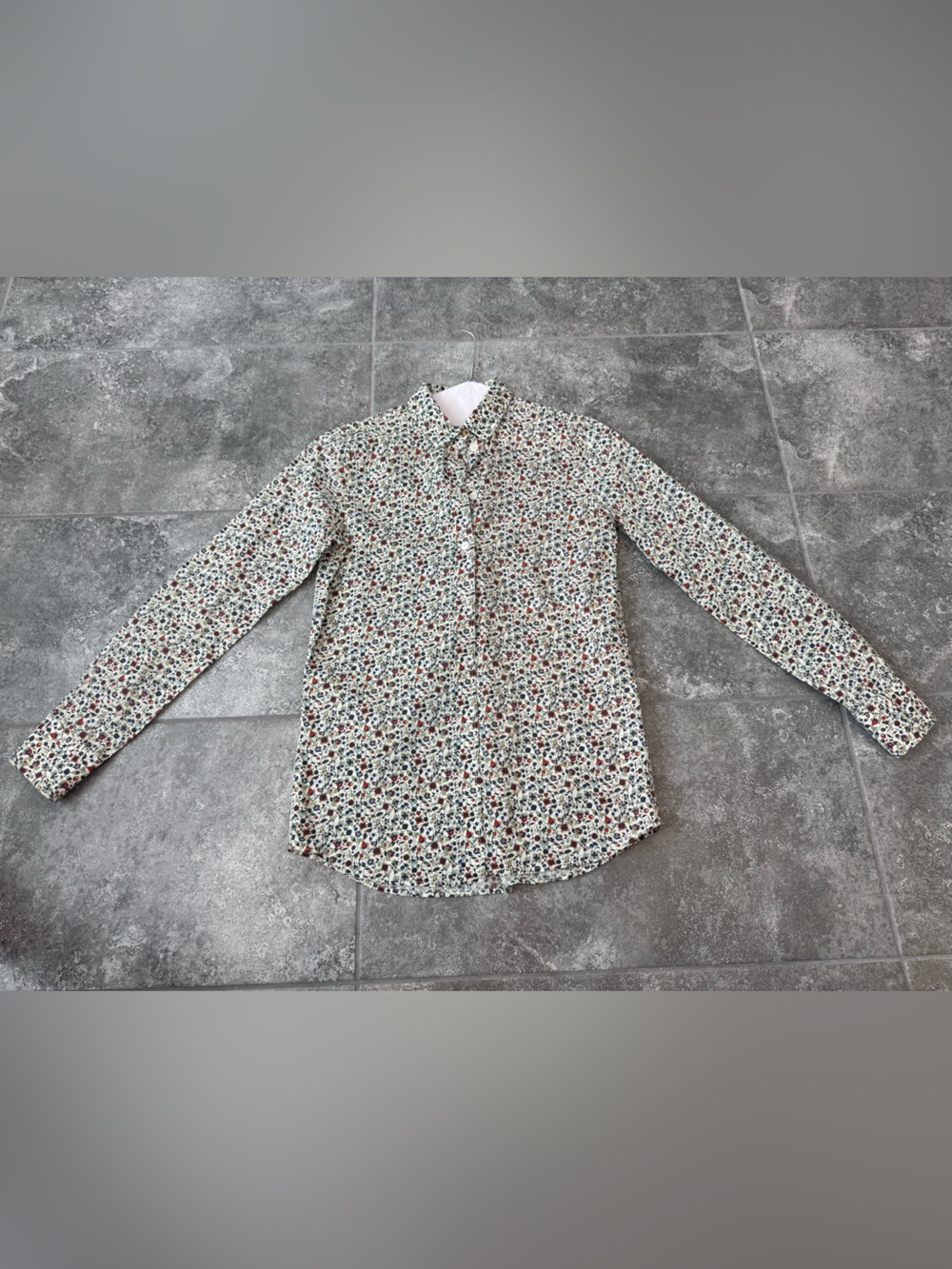 Paul Smith classic Women's floral print long sleeve button down shirt size 38